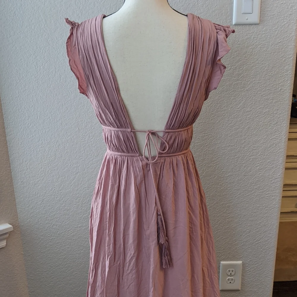 Azazie Blush Bridesmaid Dress Sz A2 - Picture 6 of 16